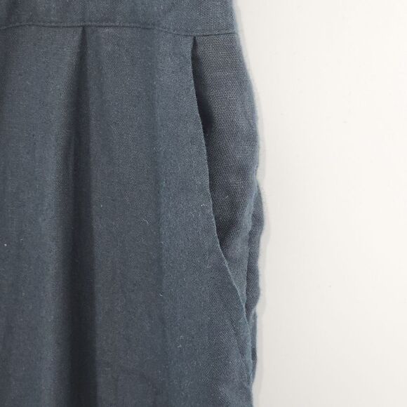 Who What Wear Jumpsuit Womens Size Large Black Ruffle Linen Rayon Summer Resort - Picture 10 of 12